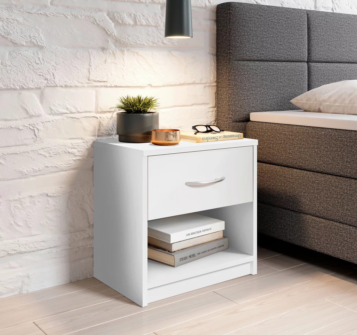 Noční stolek Base Biela - Obrázek 2