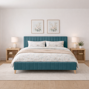 Čalouněná postel Tamina 160x200cm, Tyrkysová