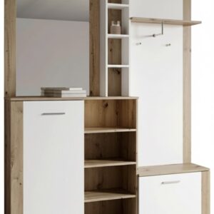 Předsíň BARRY  bílá, barvy dubu š/v/hl. : 150/190/31.8 cm